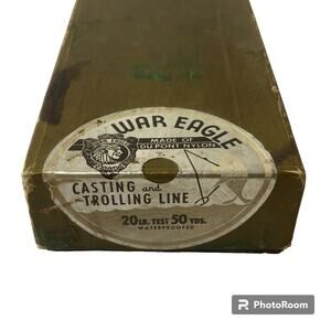 War Eagle Casting and Trolling Line Empty Box DuPont Nylon 20 lb 50 yds Vintage
